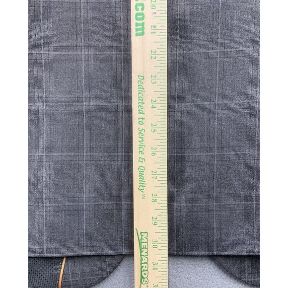 BOCACCIO UOMO Sports Coat 46R Solid Gray Formal Cross Hatch Blazer Suit Jacket - Picture 8 of 16